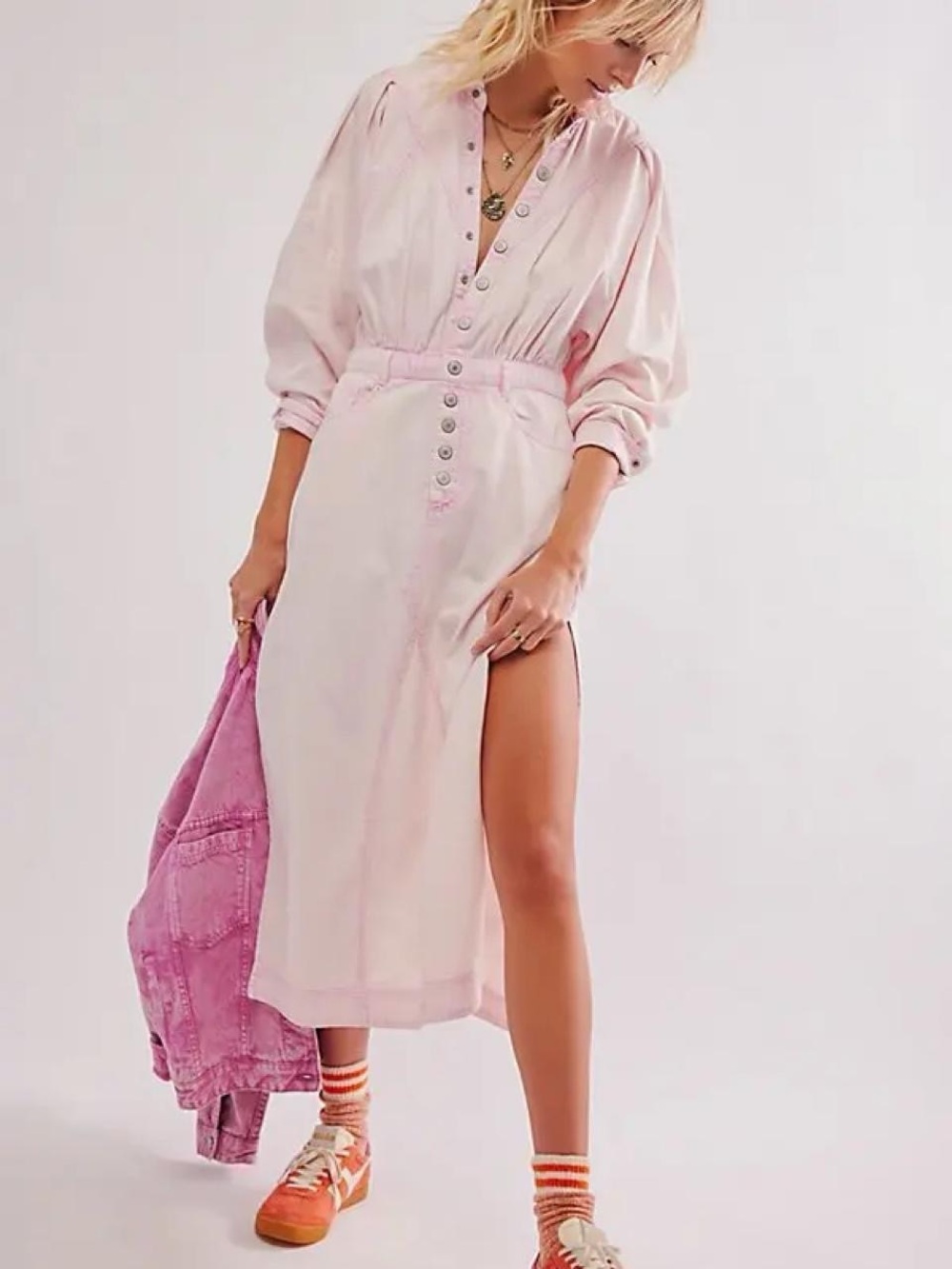Free People Midi Dress Pink